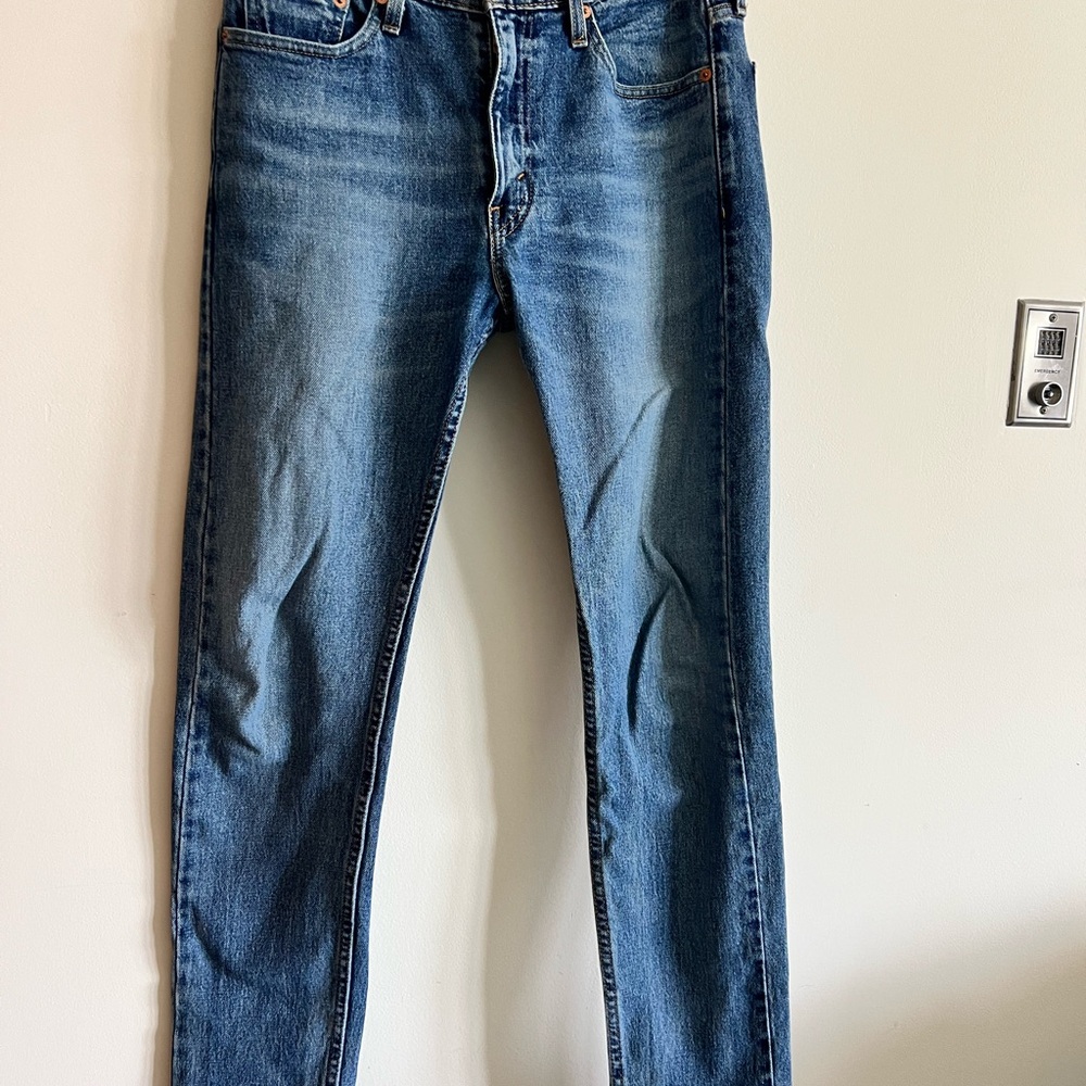 Levi’s Slim Blue Jeans with Subtle Fading